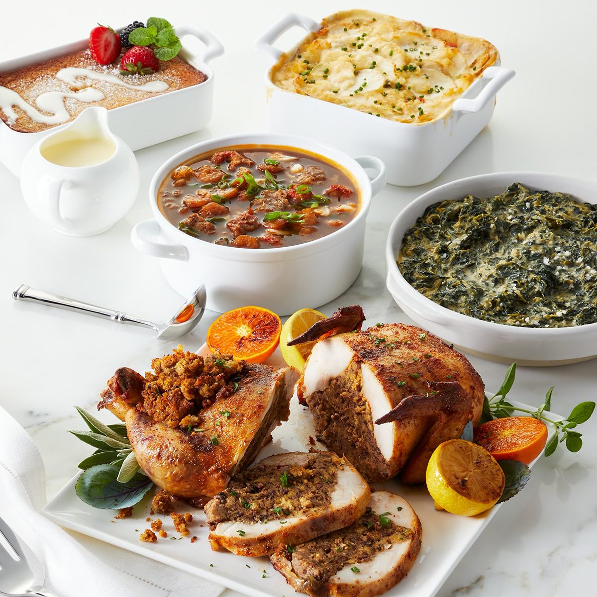 The Cajun Turkey Co. Stuffed Chicken Dinner