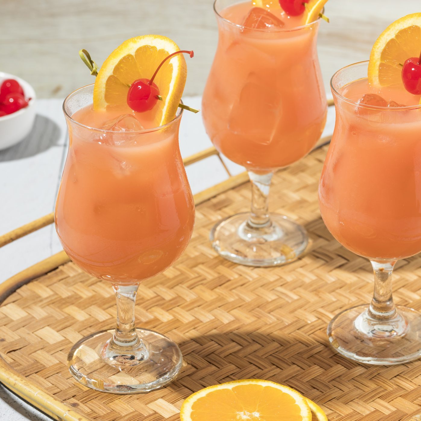 Homemade Alcoholic Hurricane Cocktail Drink