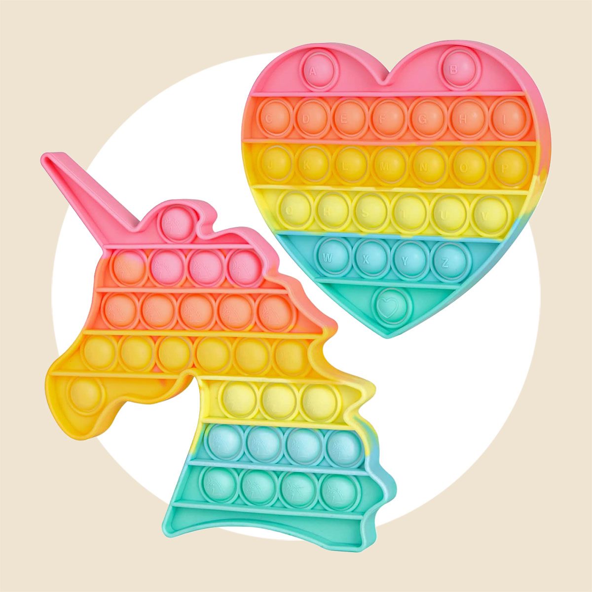 Toh Ecomm Hiunicorn Pop Sound Unicorn Heart Fidget Toys Via Amazon.com