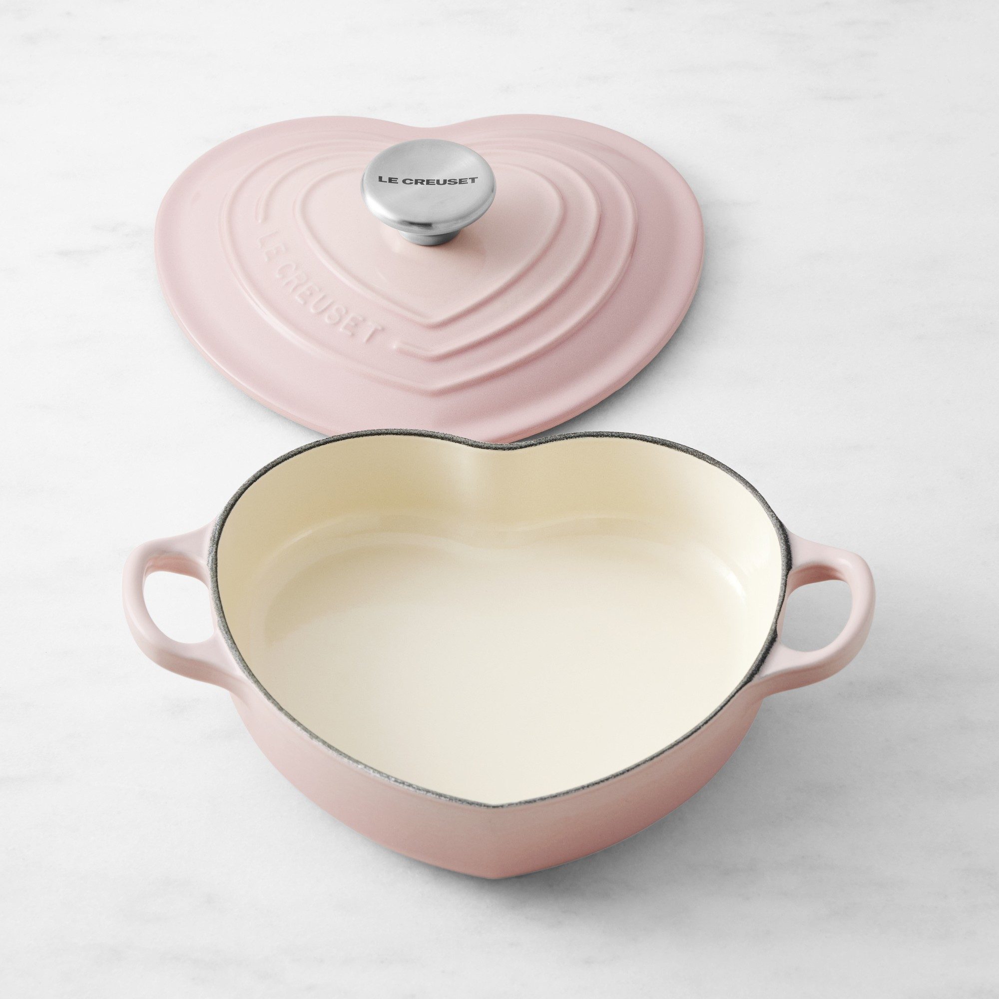 Le Creuset Enameled Cast Iron Shallow Heart 1 1 4 Qt Xl