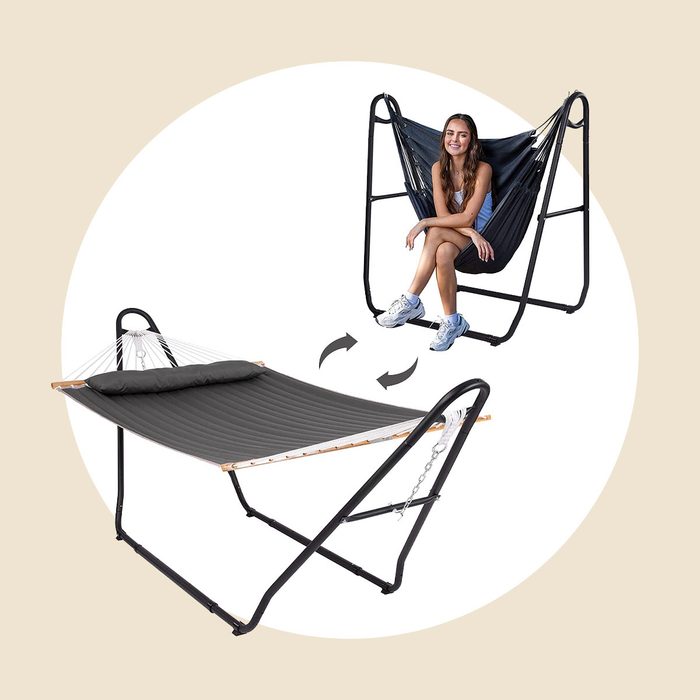 Anow 2 In 1 Double Hammock With Stand