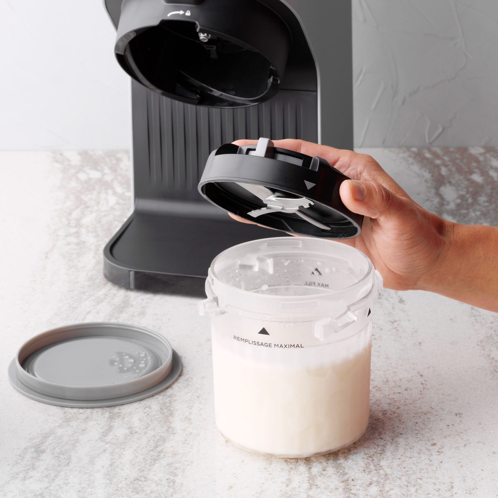 making ice cream using the Ninja Creami