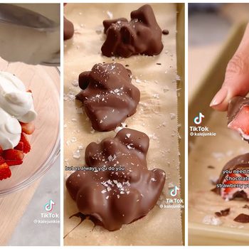 Strawberry Yogurt Choclate Covered Clusters Via KaleJunkie TikTok