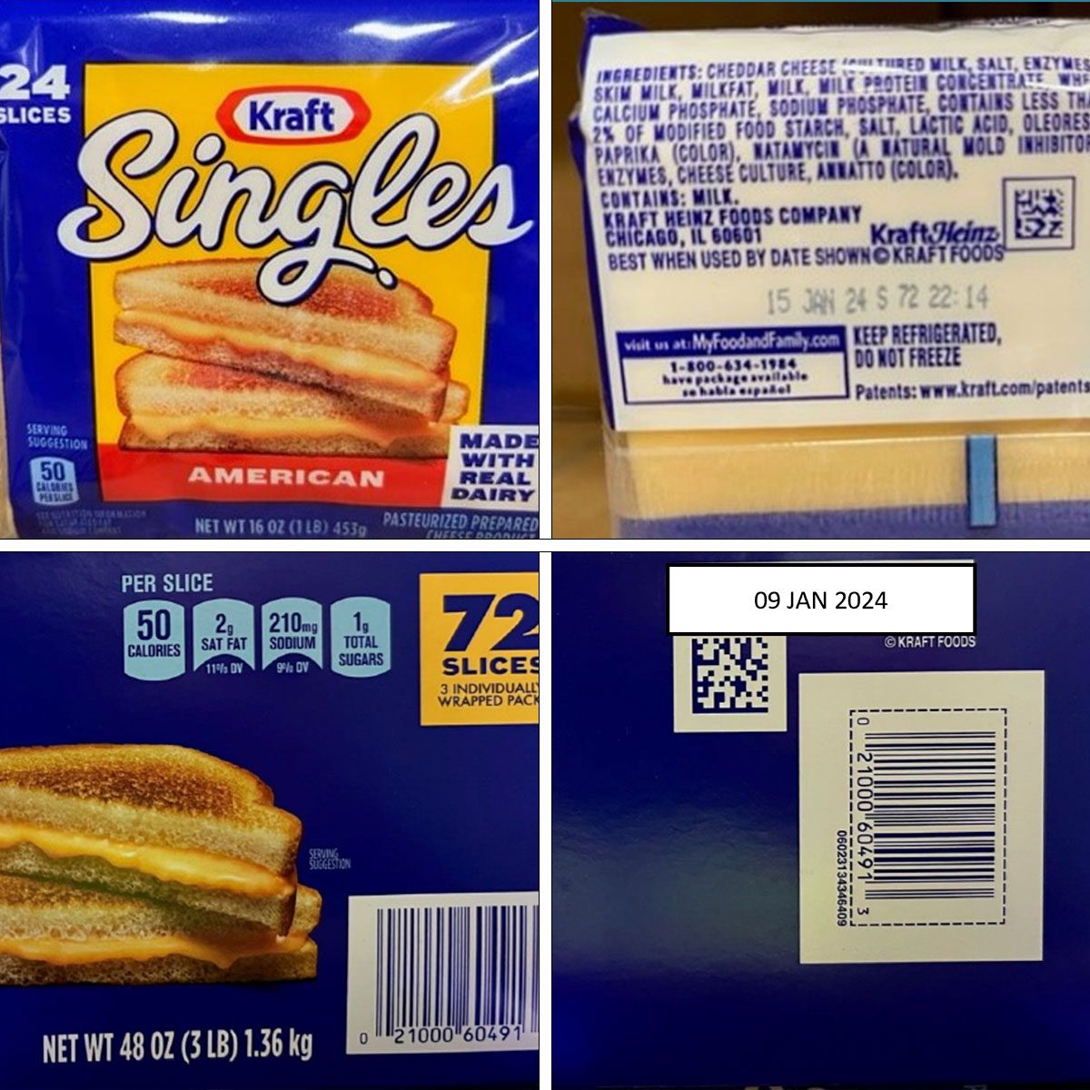 Kraft Singles Recall Information Courtesy Kraft 