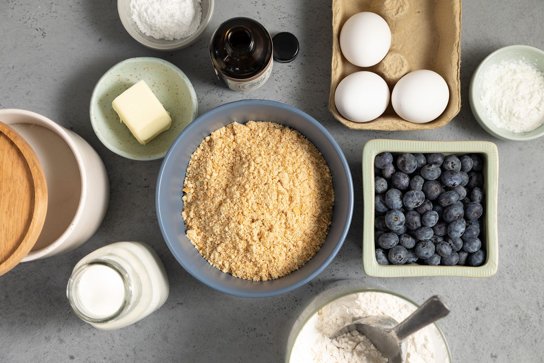 Ingredients for Blueberry Pie