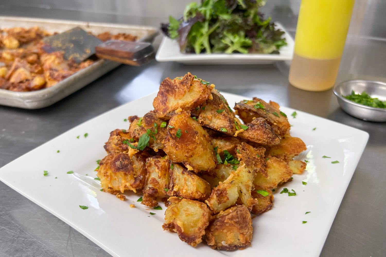 Up Close Of Tiktok Crispy Potatoes Risa Lichtman For Toh