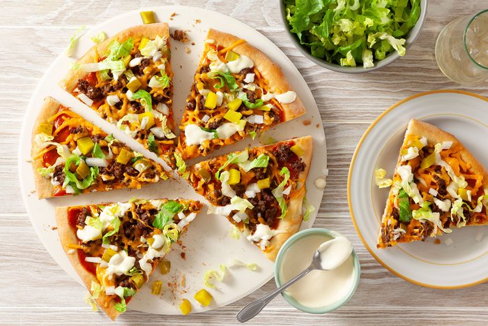 lettuce and mayonnaise on Cheeseburger