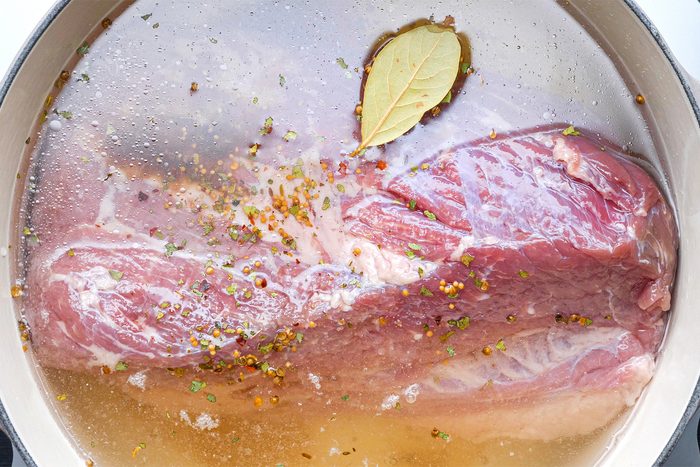 Cooking the corned beef