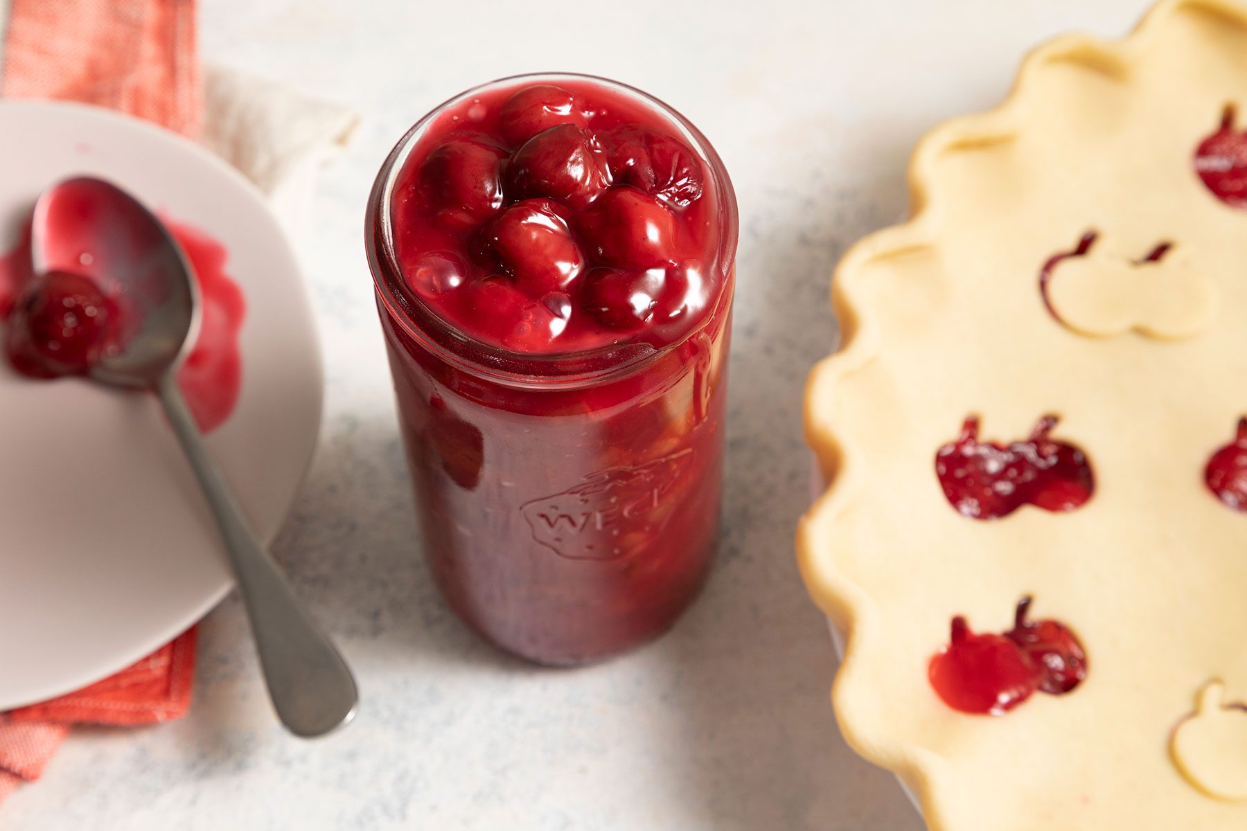 Cherry Pie Filling in a jar