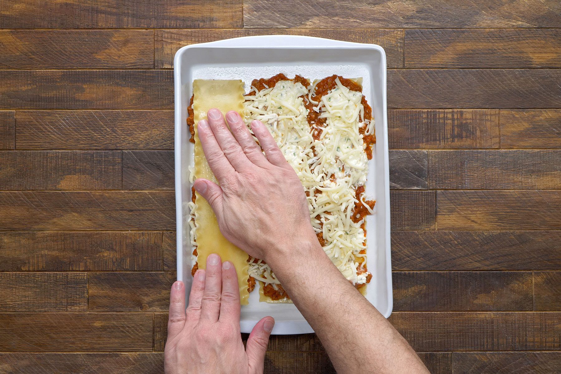 Layering the lasagna