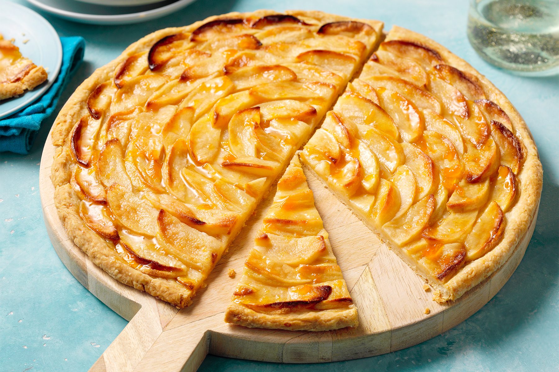 A pie with a slice taken out of it