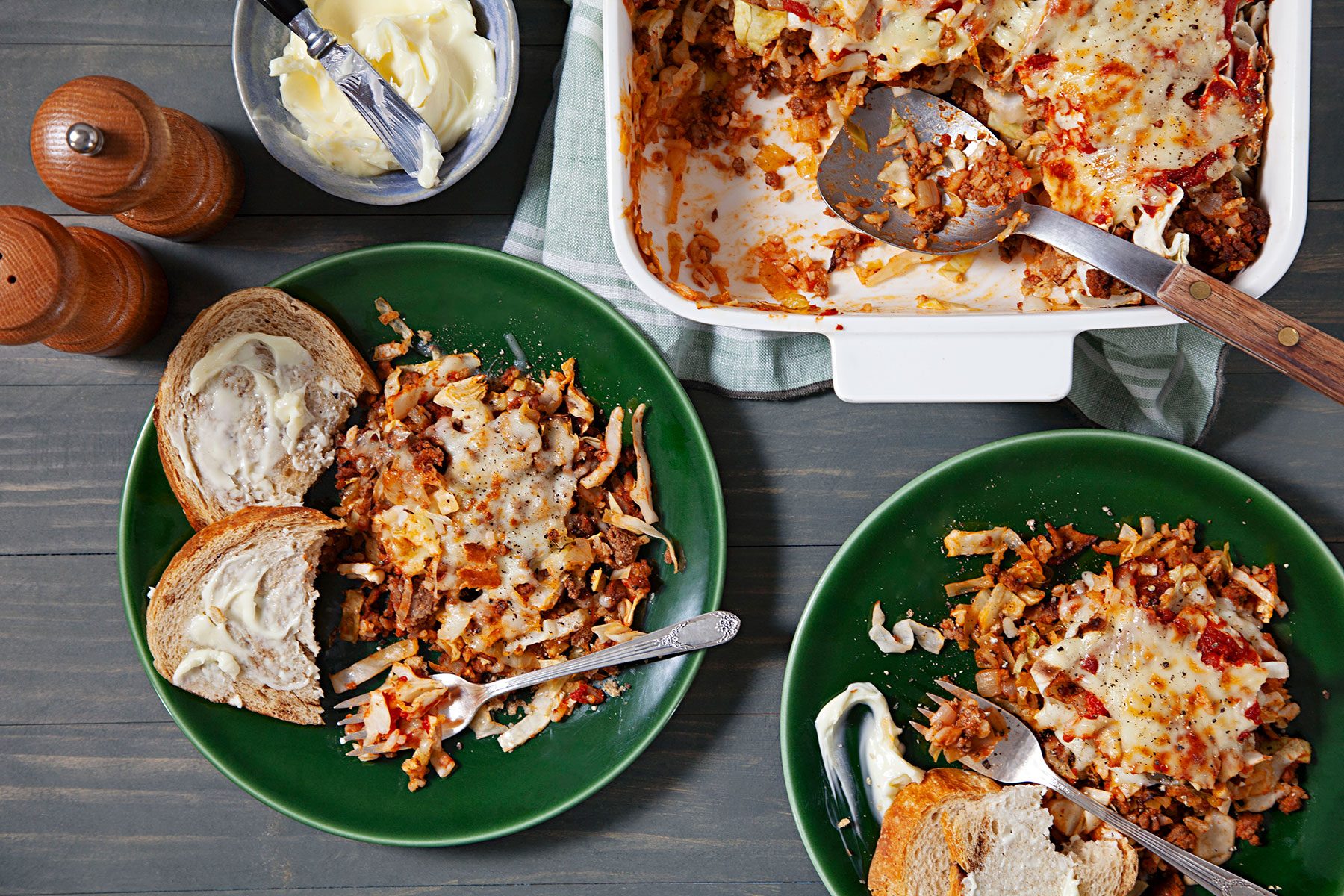 Cabbage Roll Casserole served in plates