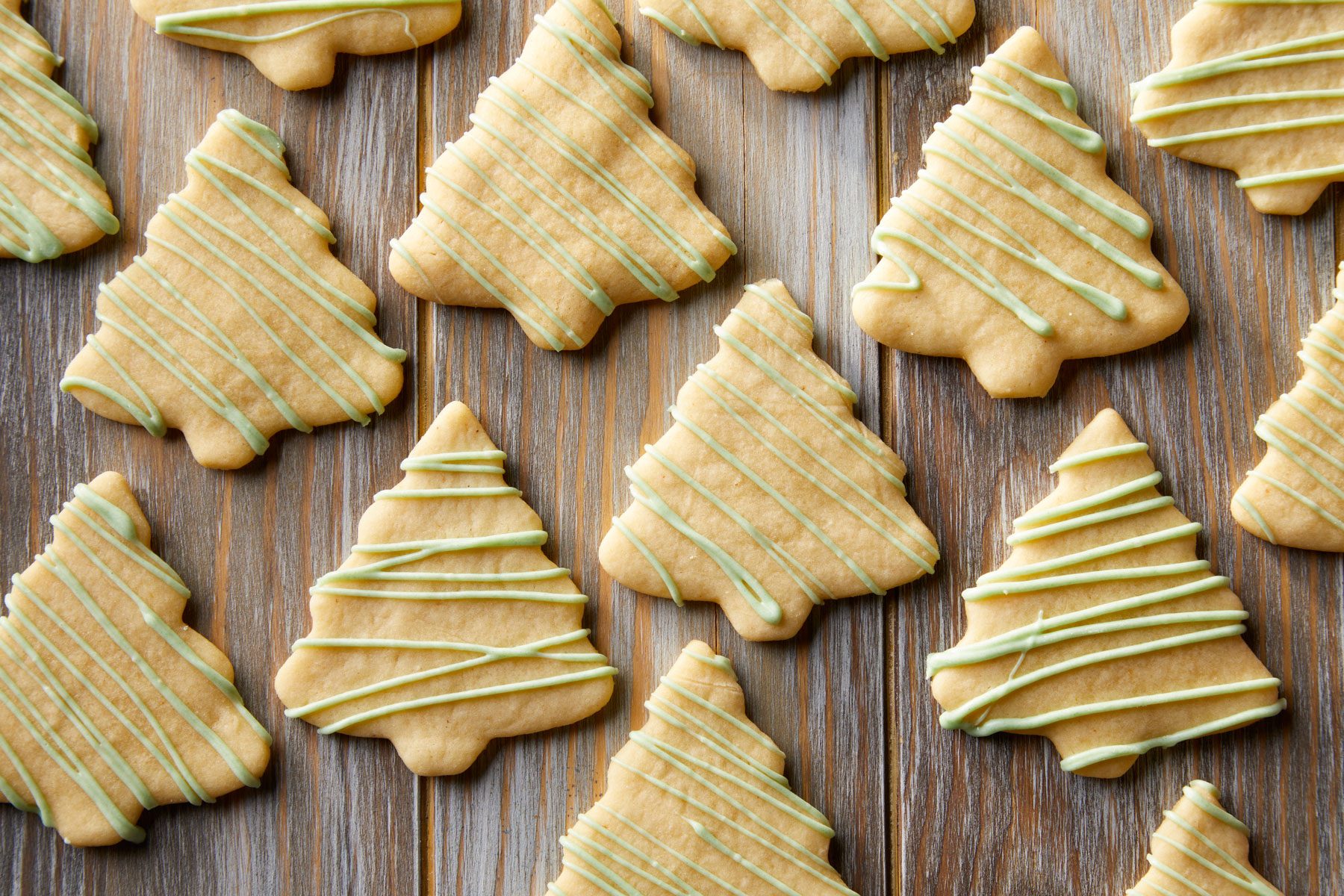 Christmas Sugar Cookies on a wooden table