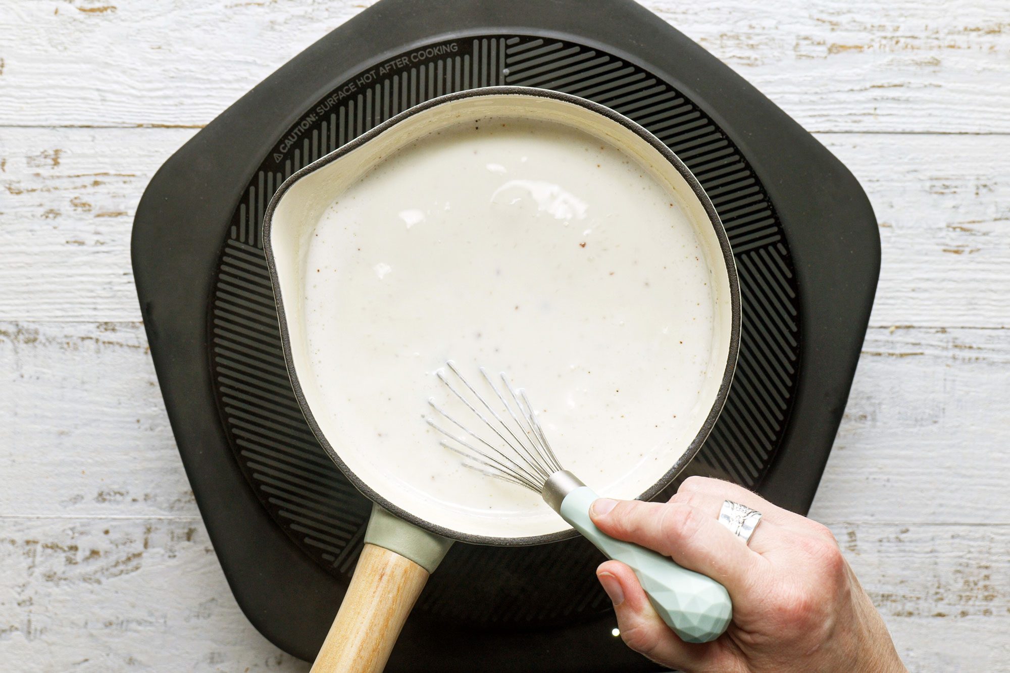 Make the bechamel in a large saucepan