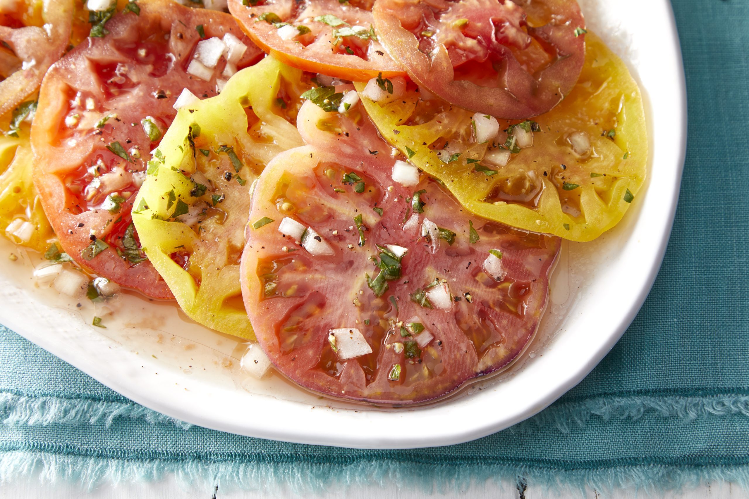 Close Shot Of Tasty Marinated Tomatoes