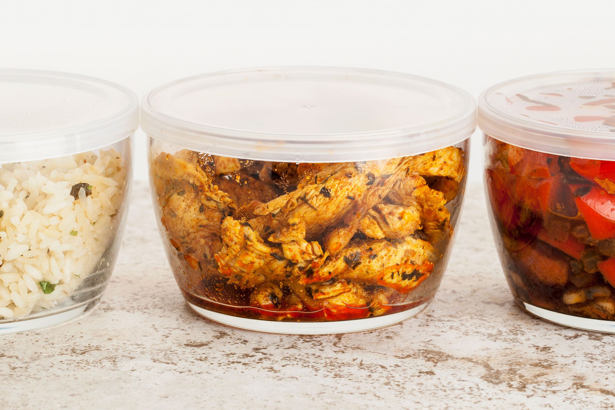 leftover chicken in storage container