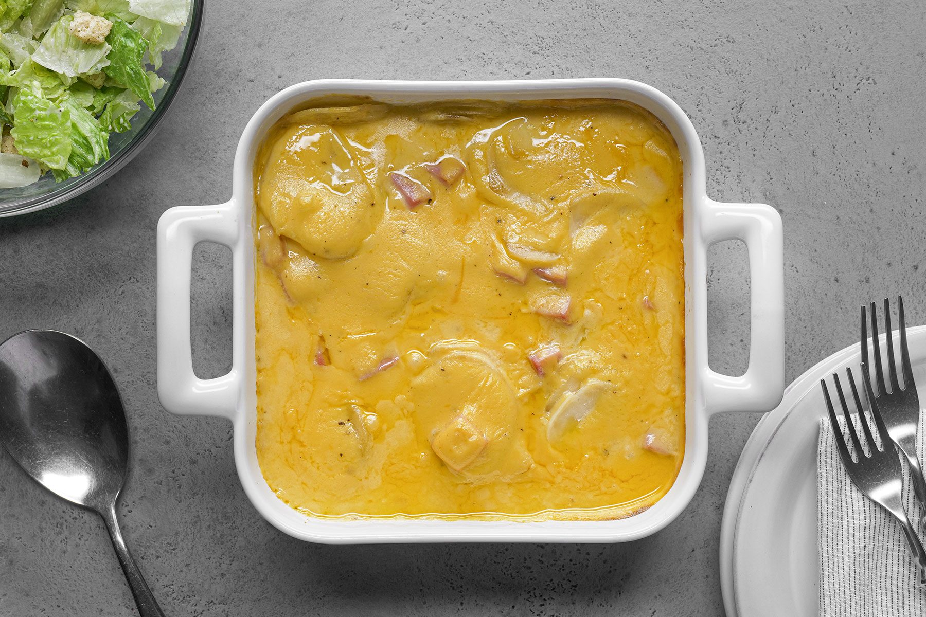 Ham And Potatoes Au Gratin