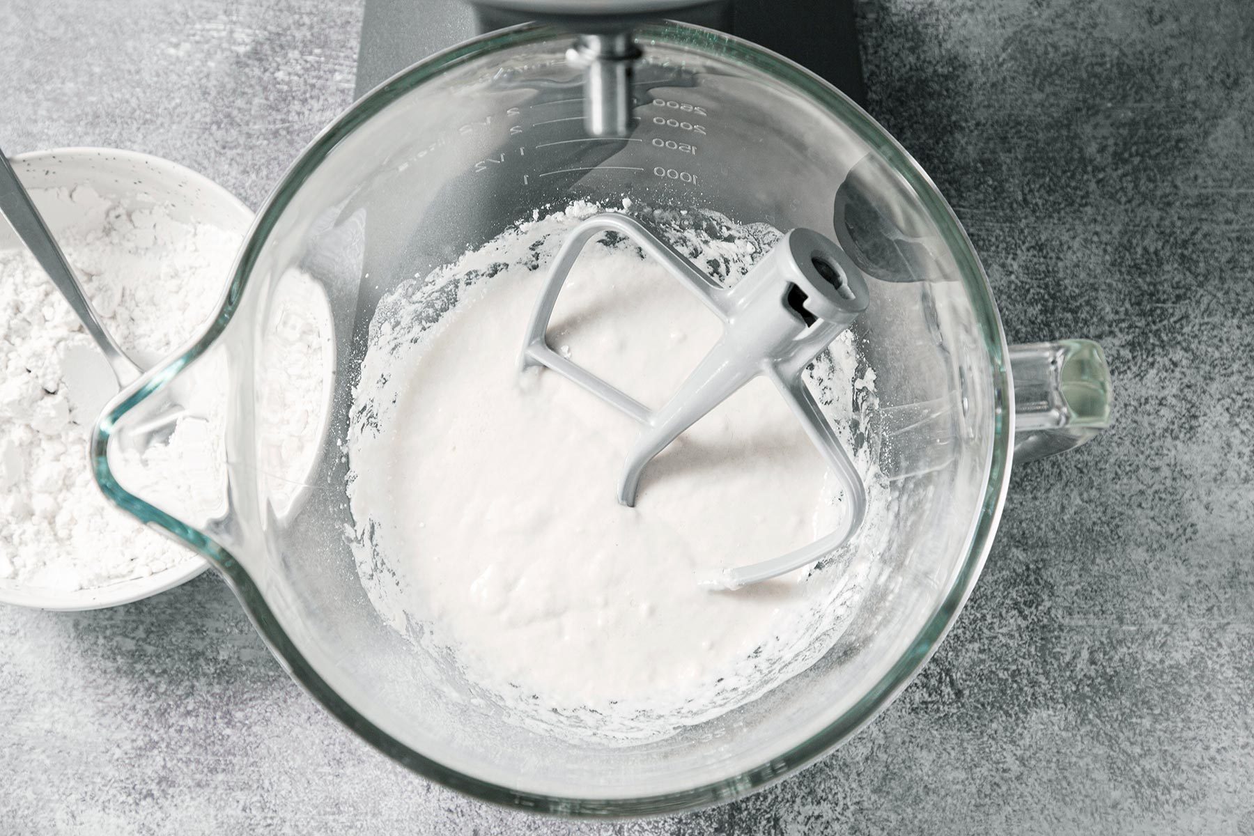 Mixing the remaining dough