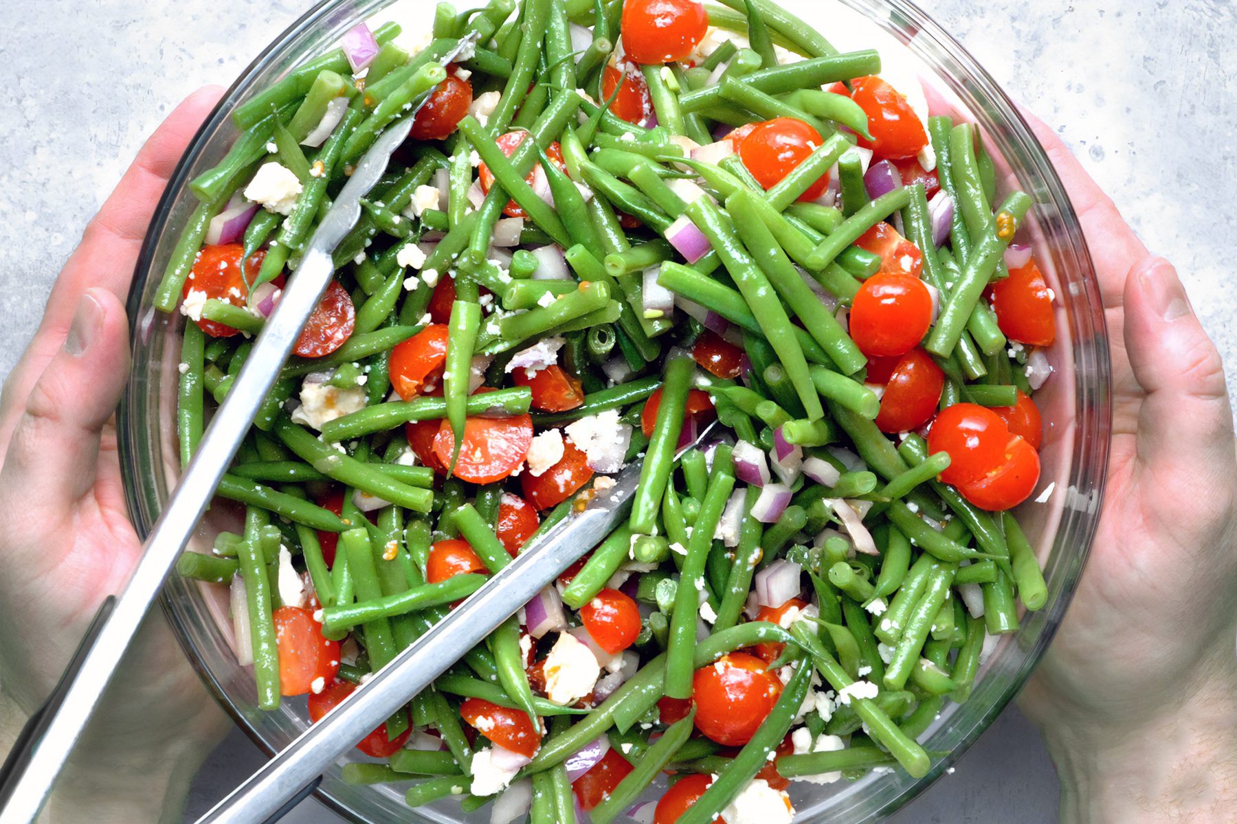 A bowl of Balsamic Green Bean Salad