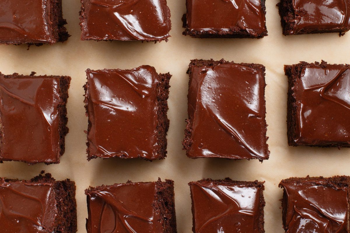 Chocolate Zucchini Cake portions