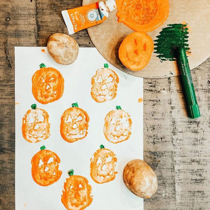 Potato Jack O Lantern Stamps