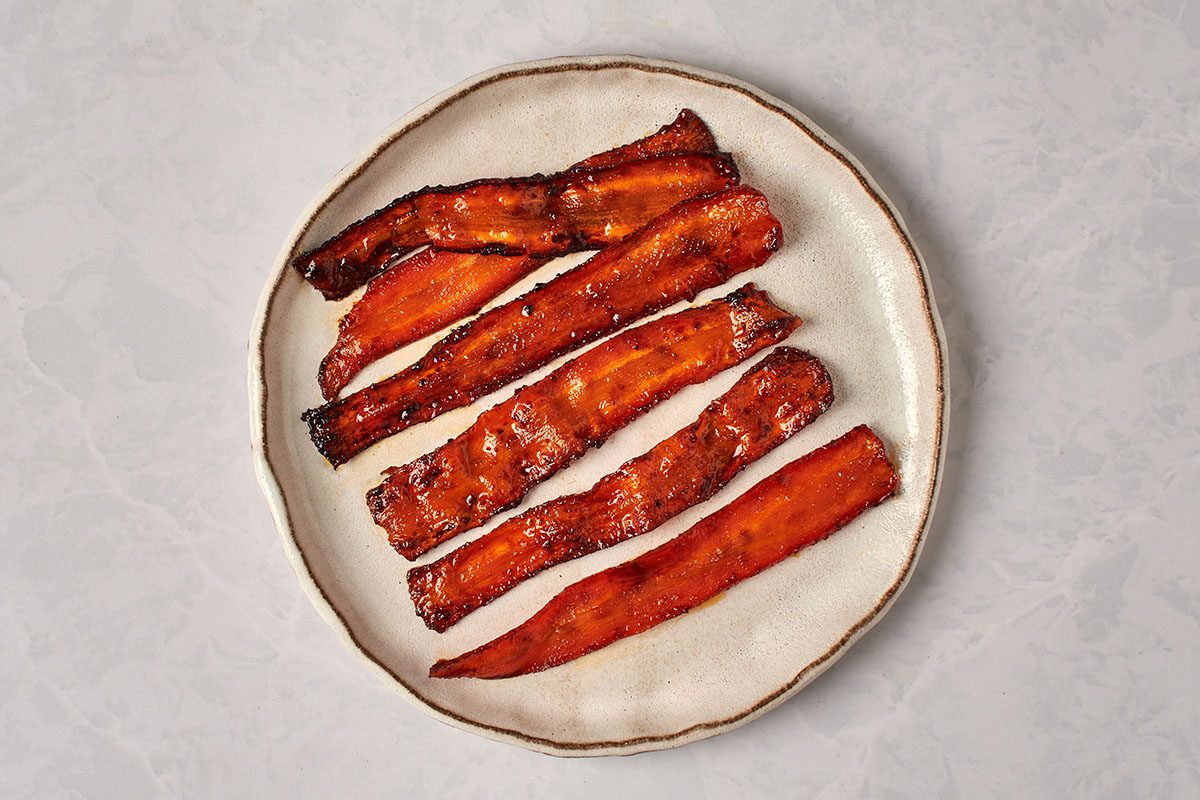 This carrot bacon by Taste of Home is smoky, sweet and savory.