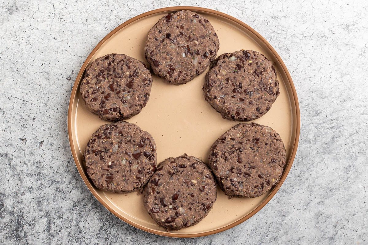 Taste Of Home Black Bean Burger Recipe Photo Of Forming The Patties.