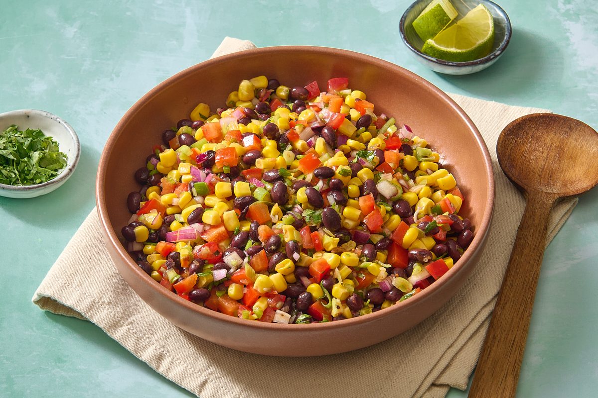 Black Bean Salad in a large serving bowl