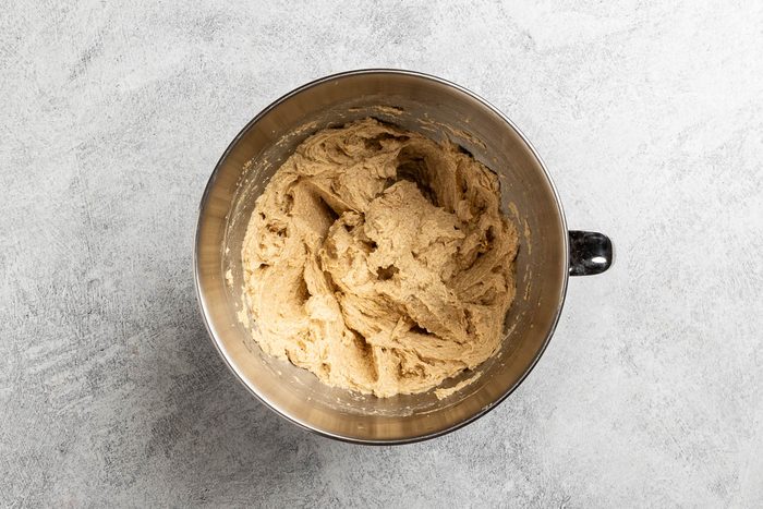 Taste of Home Coconut Cookies recipe photo of the combining the creamed ingredients.