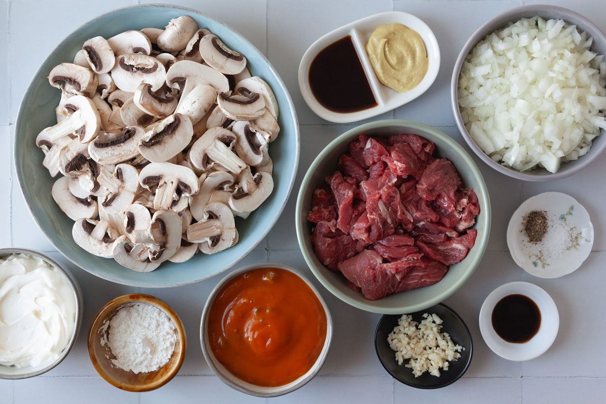 Ingredient shot of Taste of Home Crockpot Beef Stroganoff