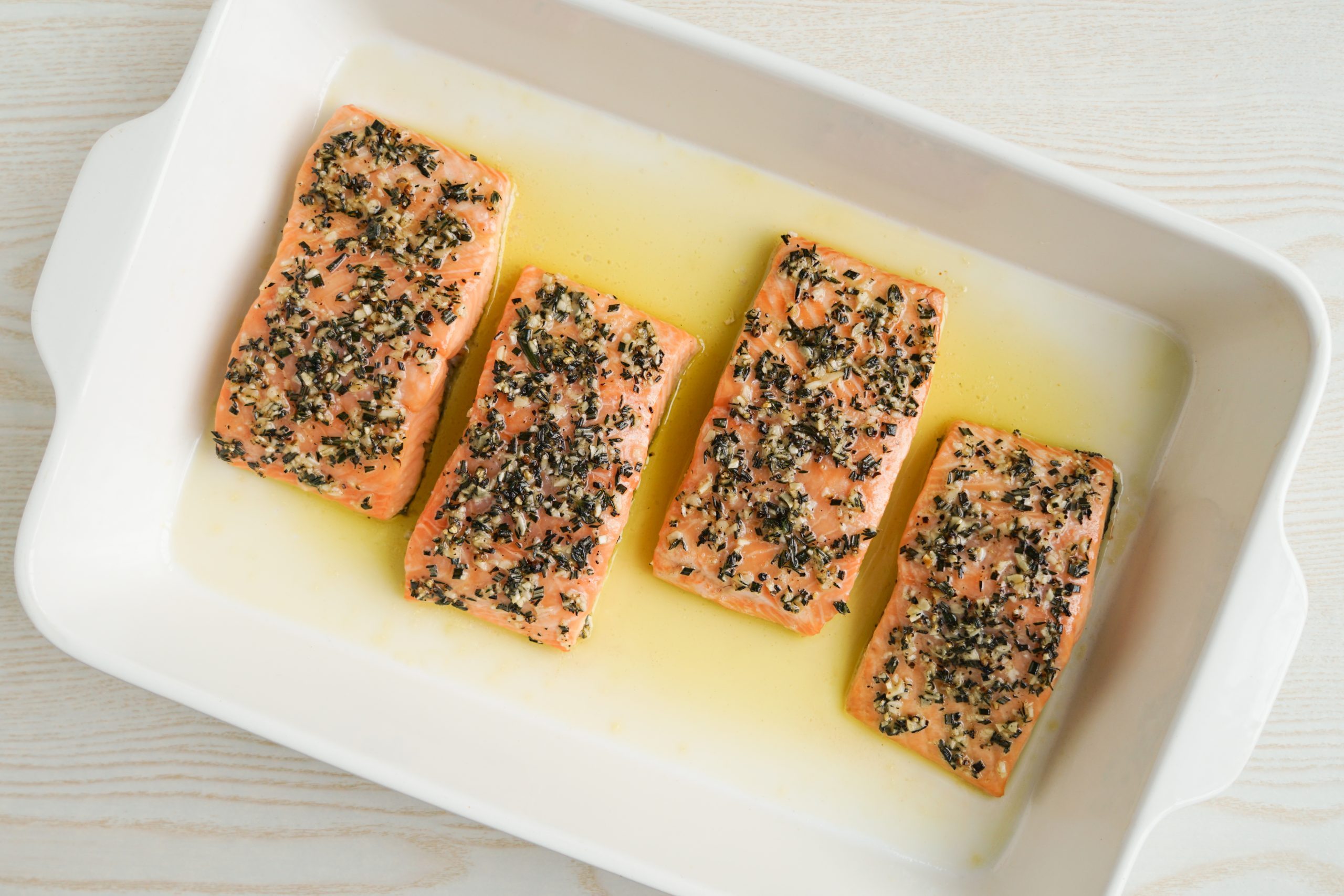 Roasted herb salmon