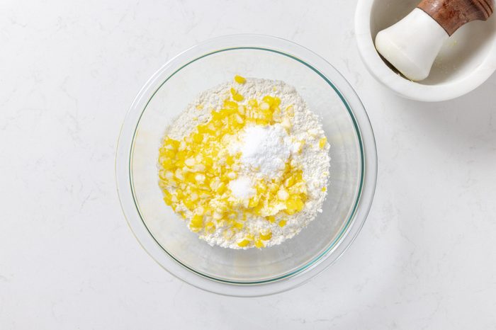 Lemon mixture being prepared.