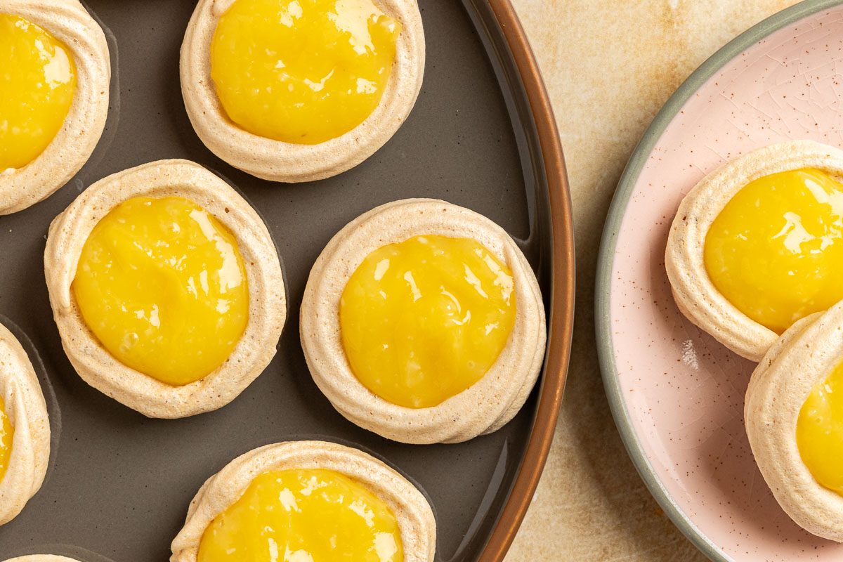 Taste of Home Lemon Meringue Cookies recipe photo of the finished recipe on a serving platter.