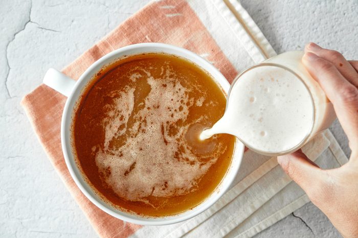 Add the milk for chai spice mix.