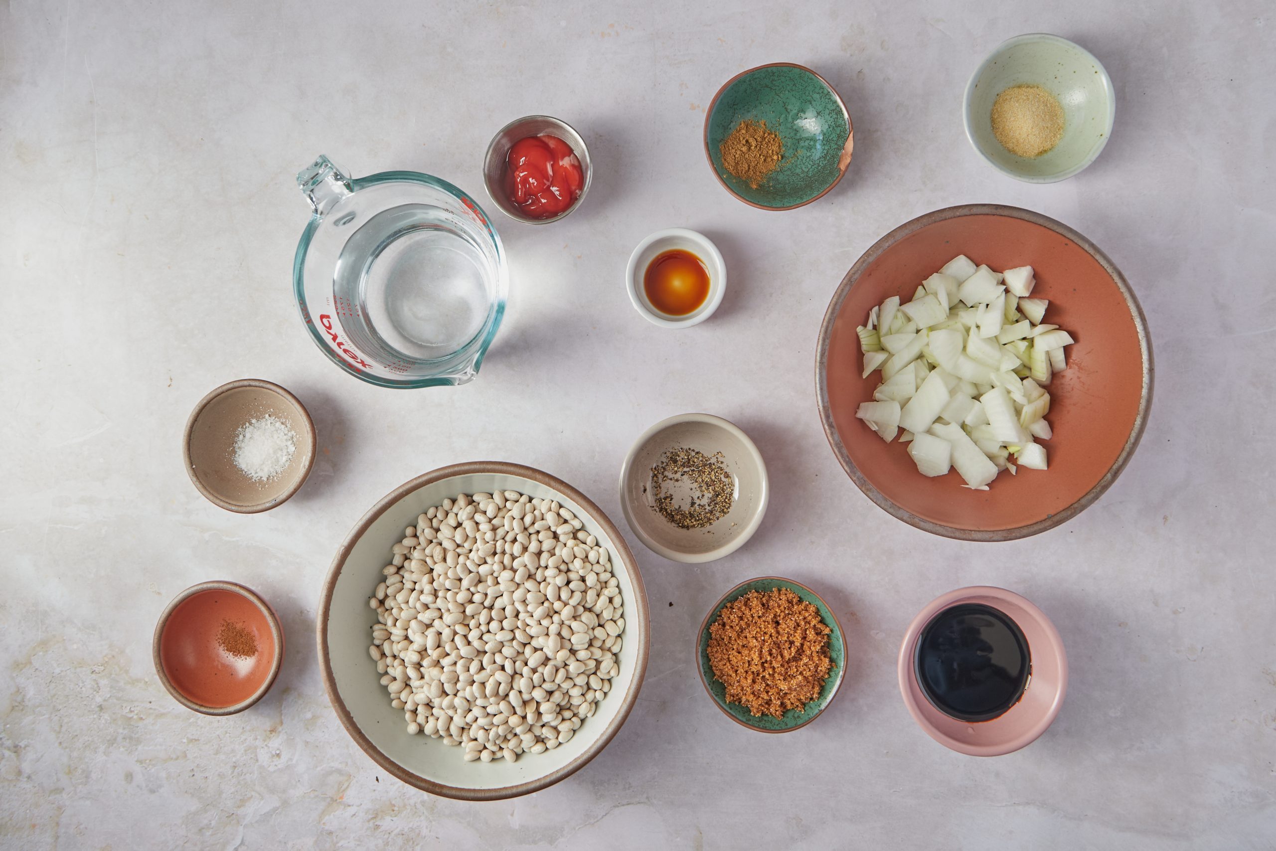 Ingredients for vegan baked beans