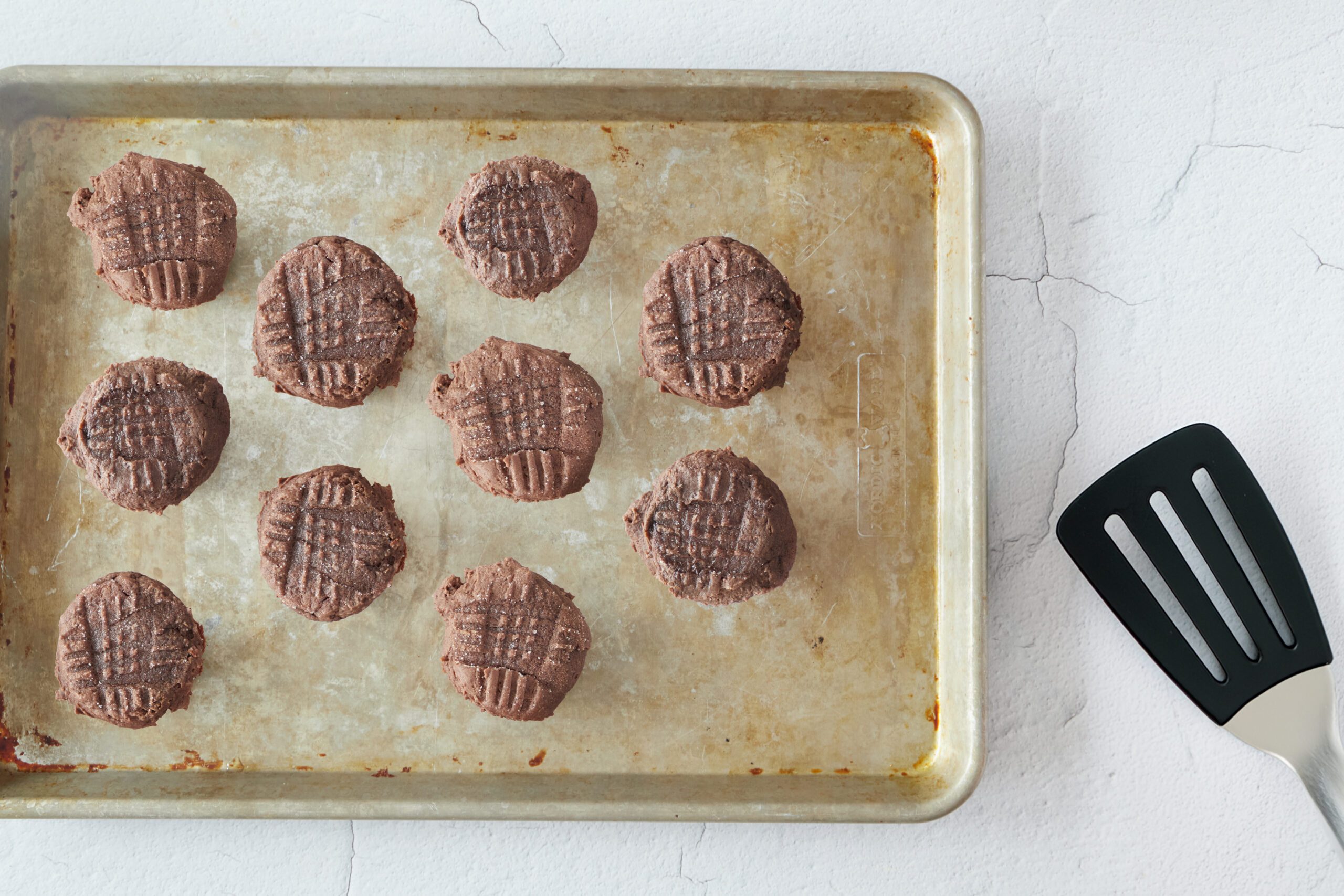 Bake the chocolate peanut butter cookies