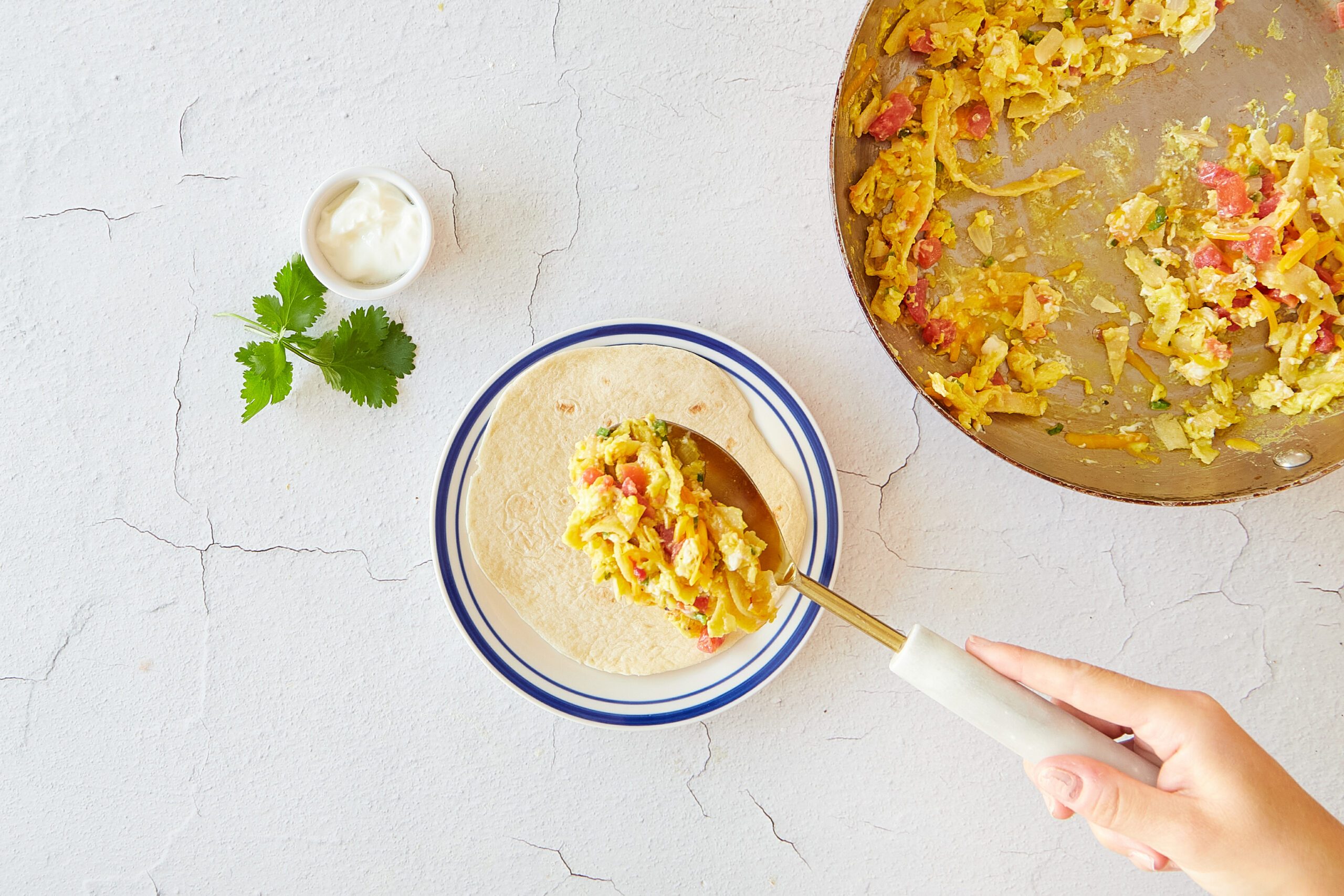 Make the breakfast tacos