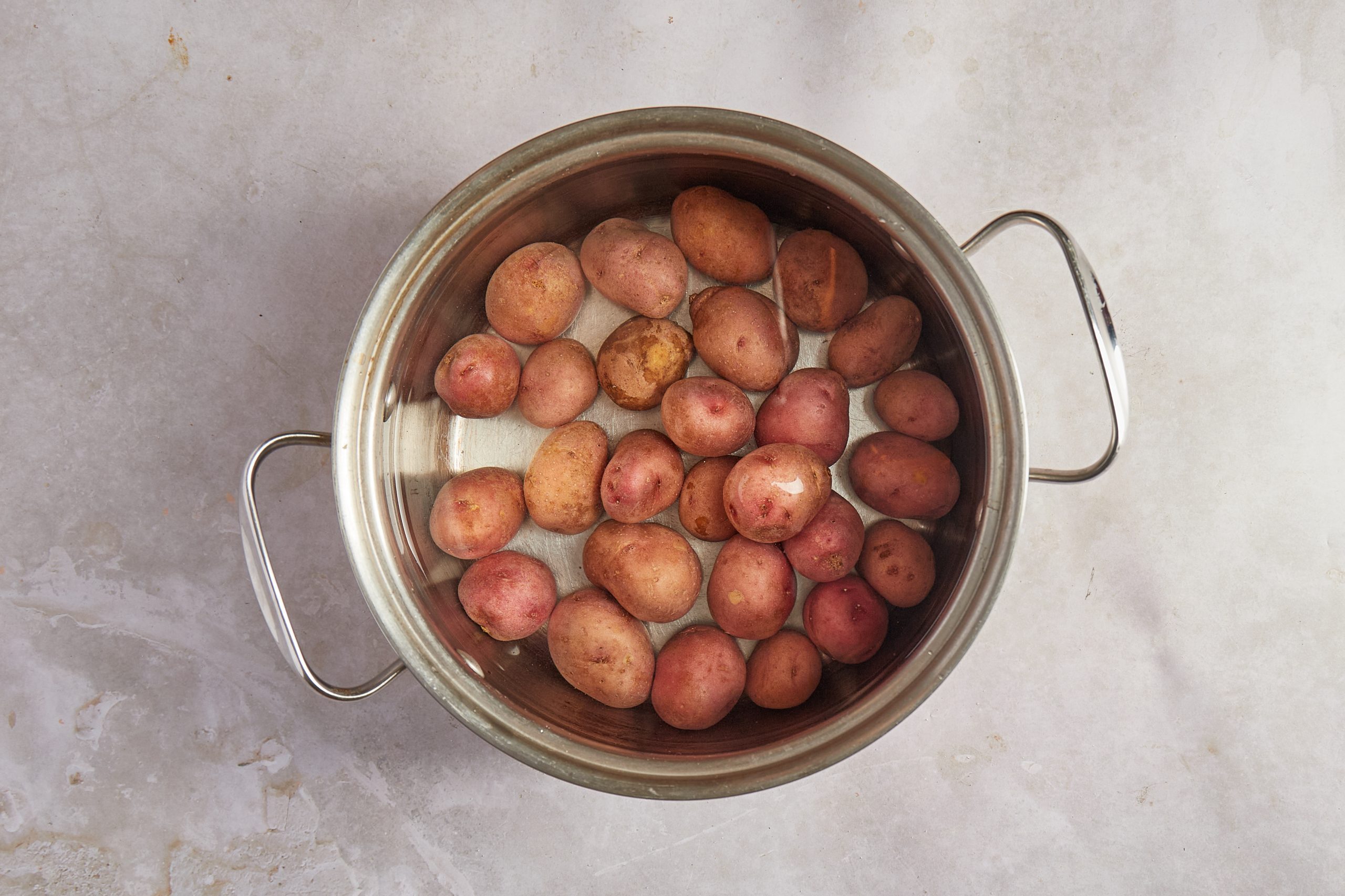 Cook the potatoes for ranch potato salad