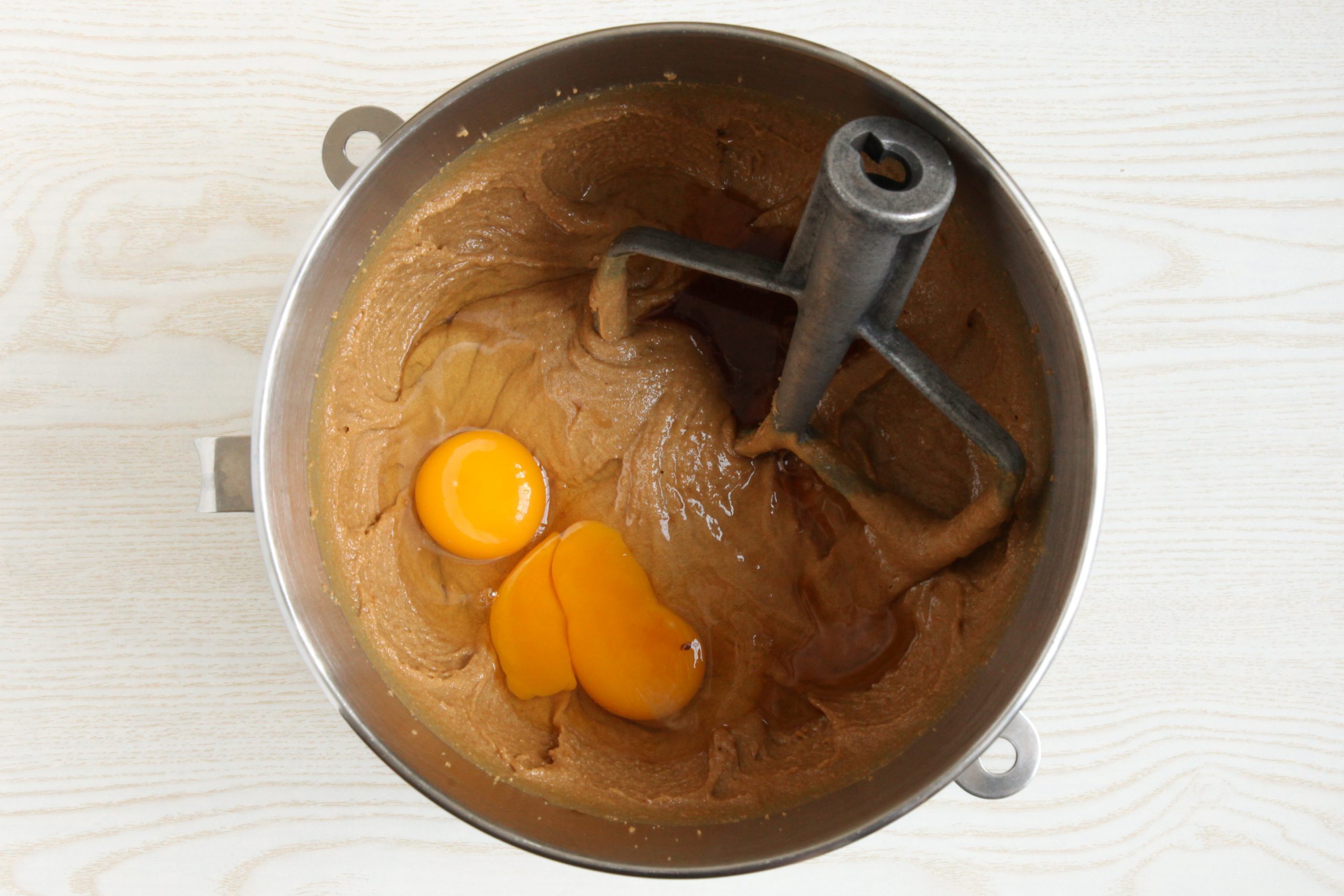 Peanut butter thumbprint cookies dough in process