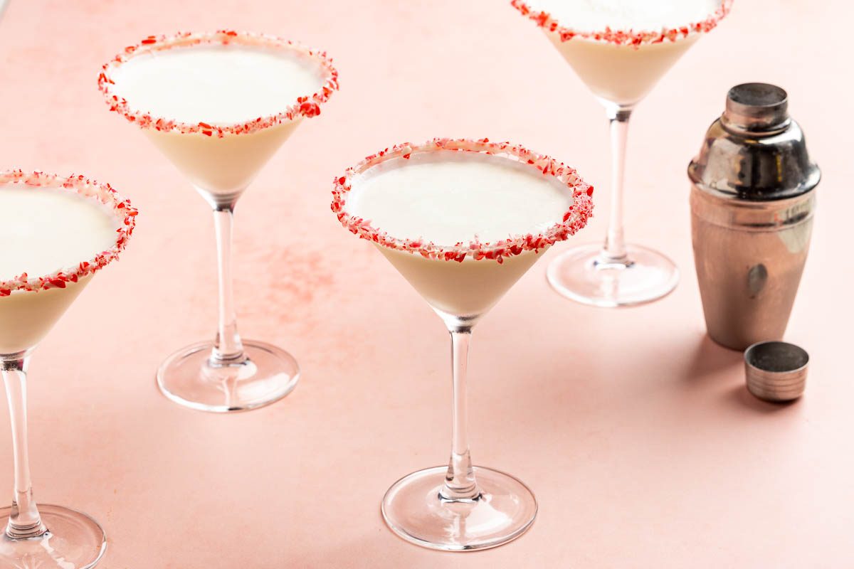 Taste of Home Peppermint Martini recipe photo of the finished martini.