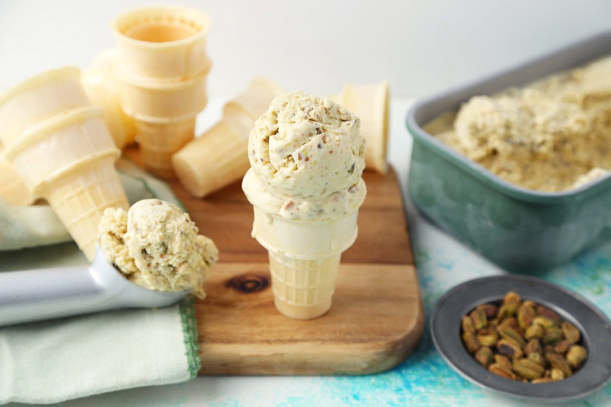 This homemade Pistachio Ice Cream from Taste of Home is a creamy and delicious dessert that everyone will love.