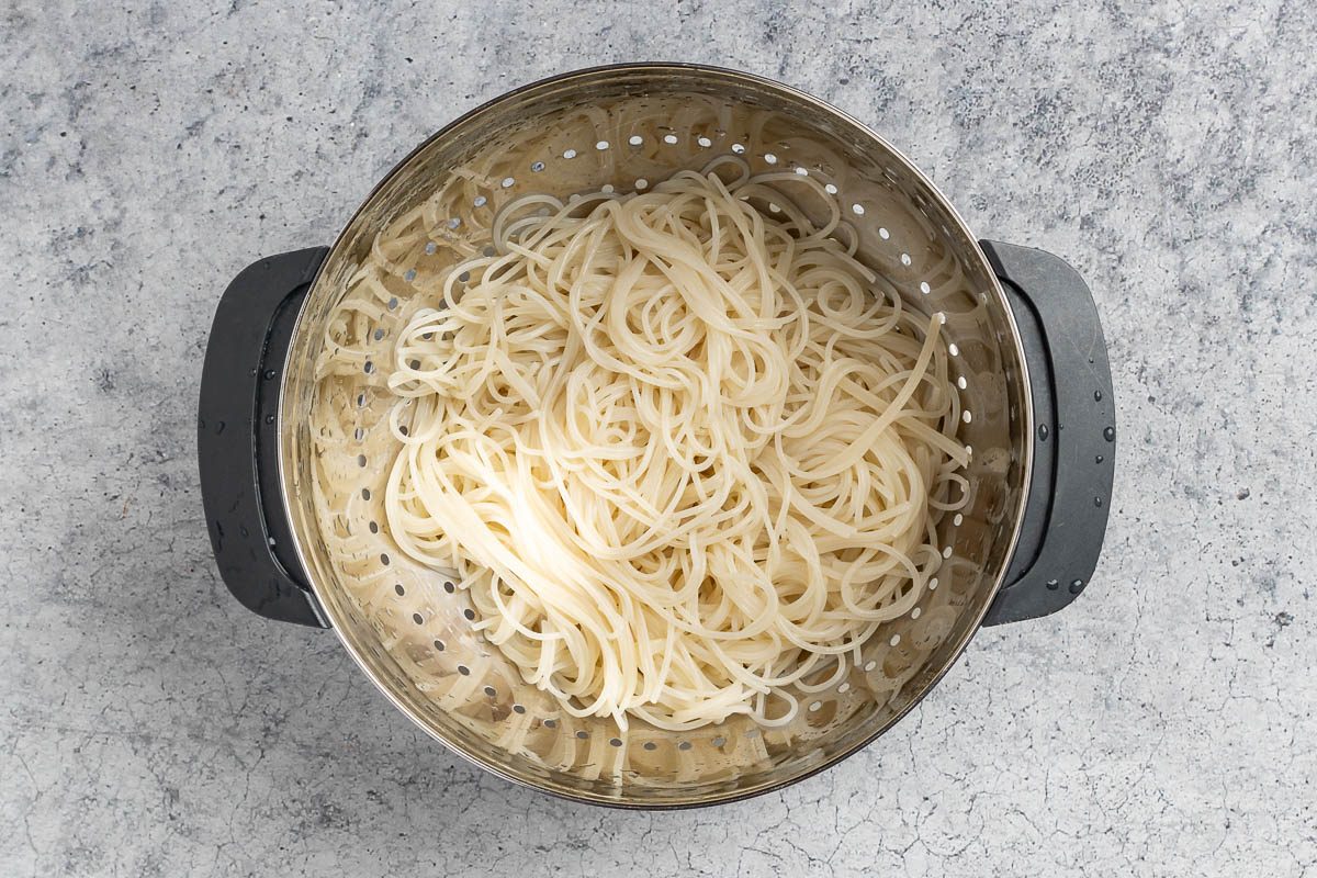 Taste of Home Thai Chicken Noodle Soup photo of the cooked rice noodles.