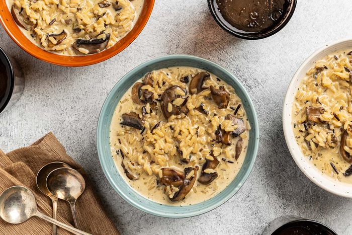 Taste of Home Wild Rice and Mushroom Soup recipe photo of the finished recipe.