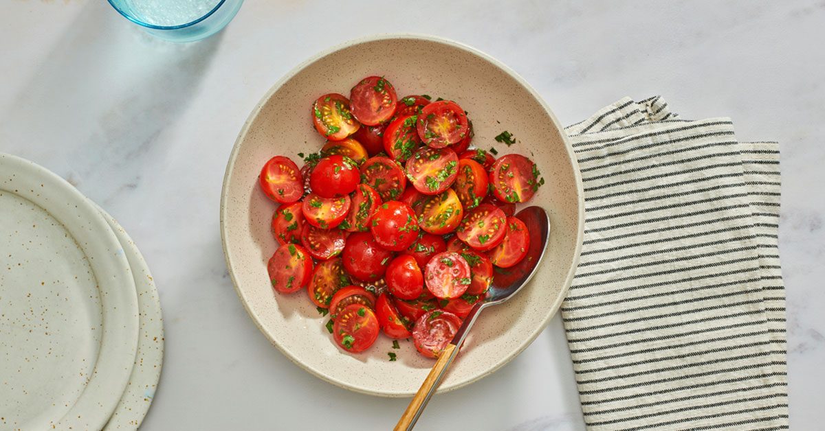 Cherry Tomato Salad in a serving bowl