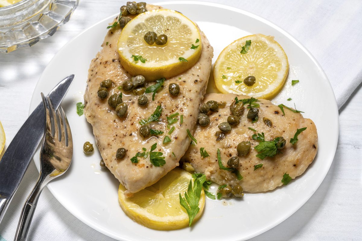 Serving the Chicken Piccata