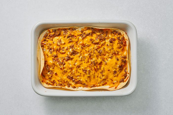 Cooked enchilada casserole