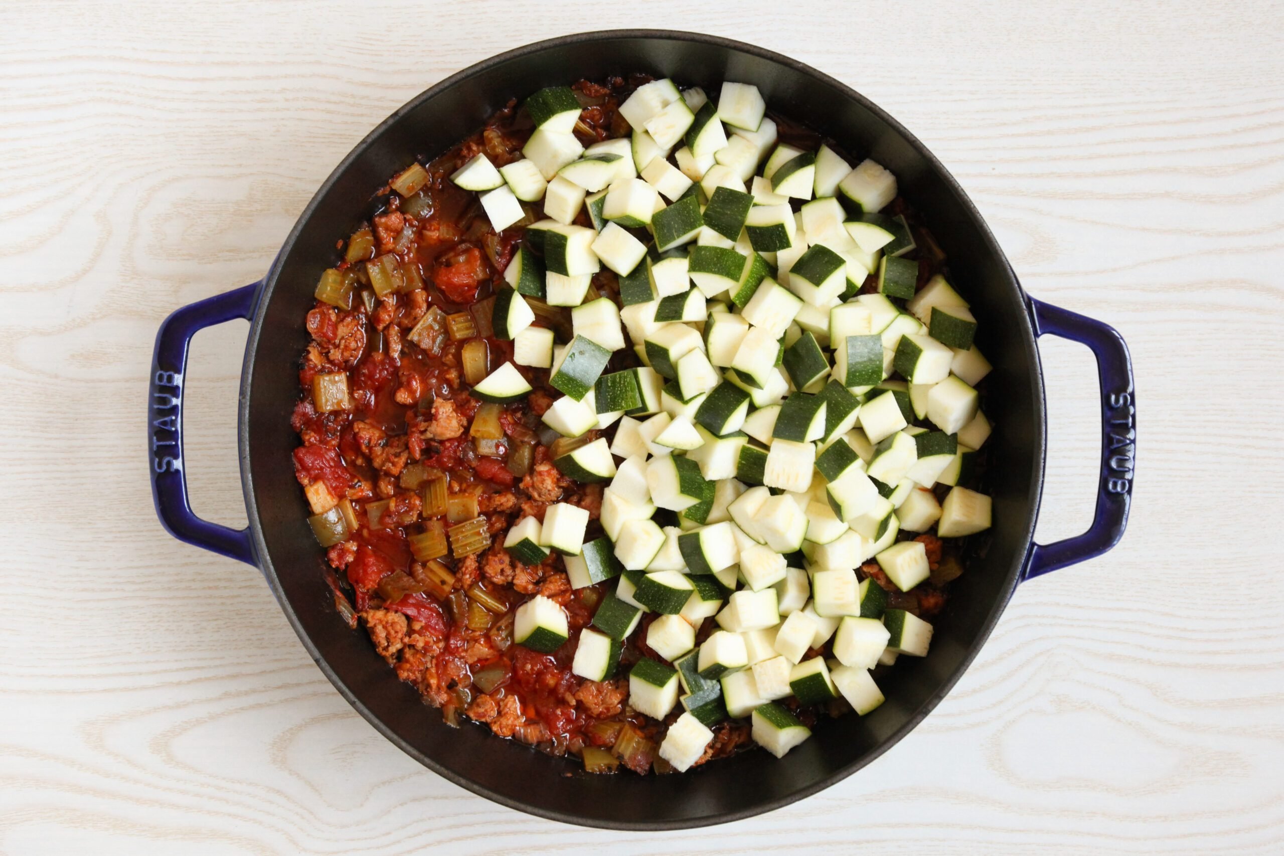 Adding zucchini to Italian Vegetable Soup