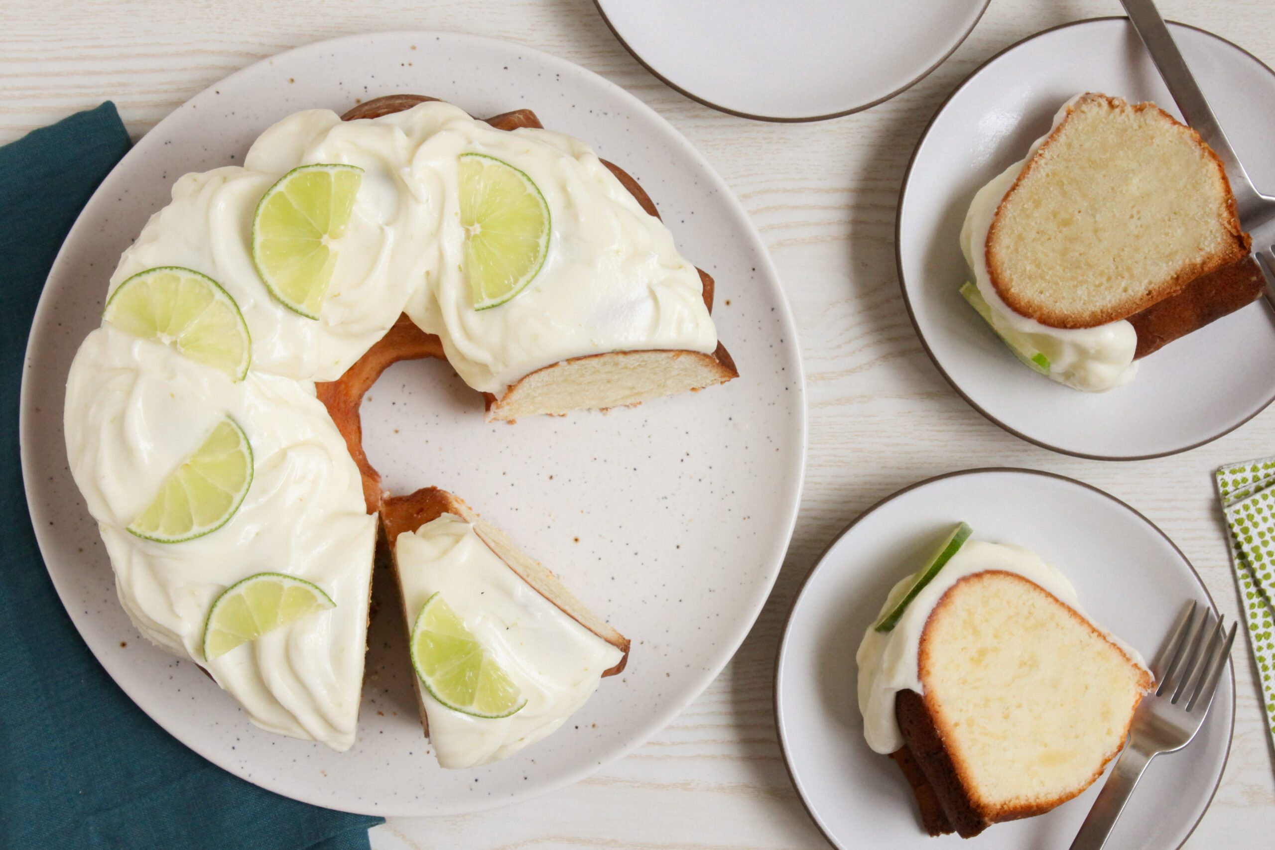 Key Lime Pound Cake sliced