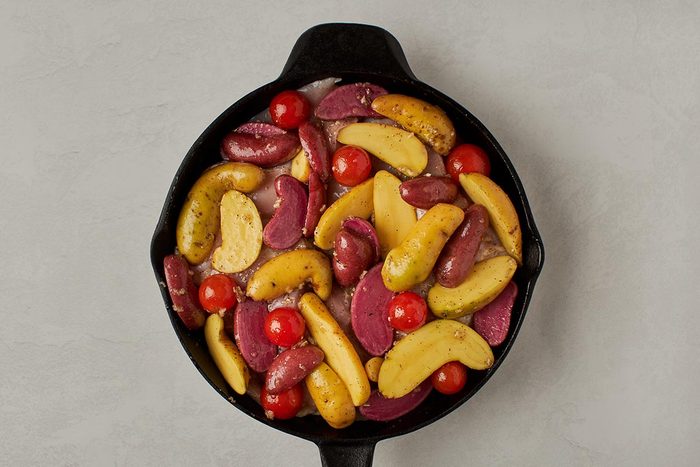 Bake chicken and potatoes