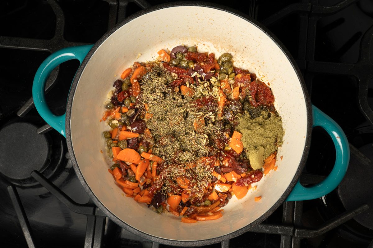 Cooking the Pasta Puttanesca